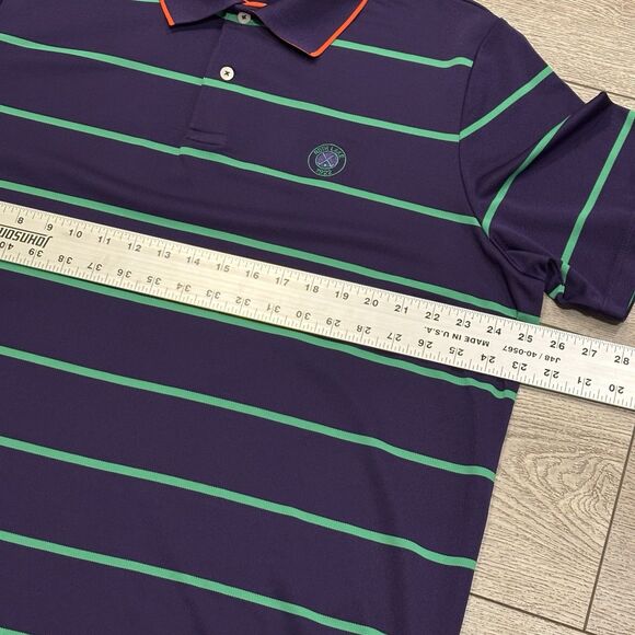 Ralph Lauren RLX Purple Green Golf Polo Shirt Mens XL Preppy Casual Athletic - Picture 6 of 8